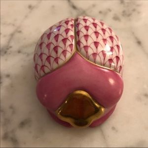 Herend fishnet pink scarab beetle. Like New.